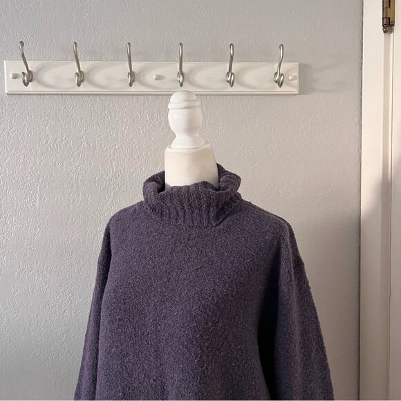 Vintage Eddie Bauer Purple Wool Knit Turtleneck Sweater - Picture 2 of 9